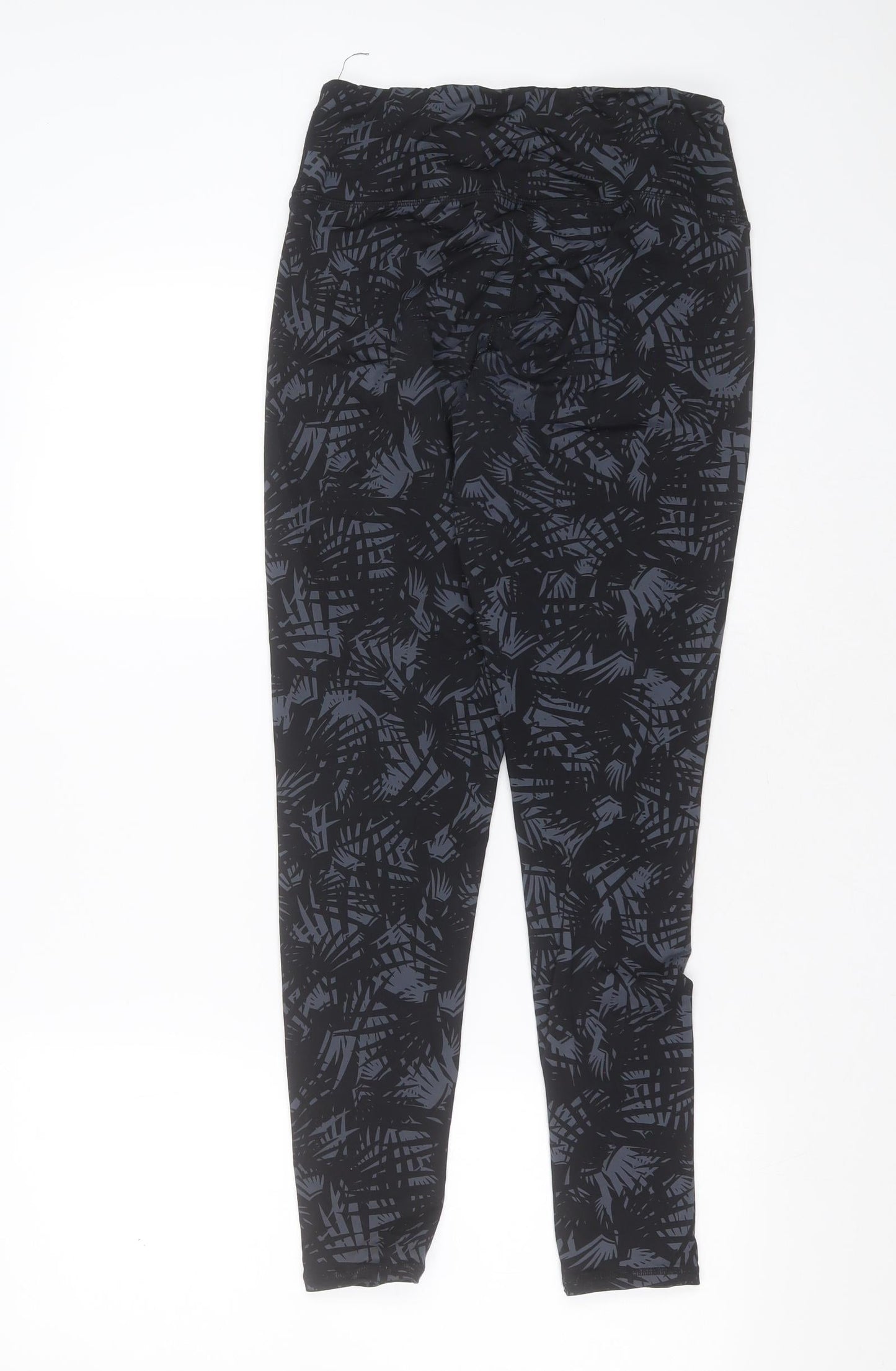 Preworn Womens Black Geometric Polyester Compression Leggings Size 28 in L27 in Extra-Slim