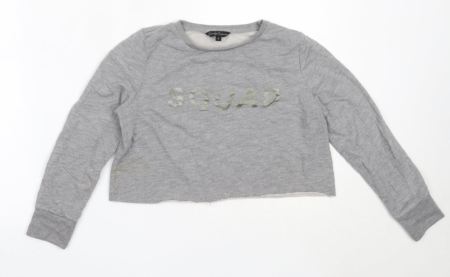 Matalan Girls Grey  Cotton Pullover Sweatshirt Size 9 Years
