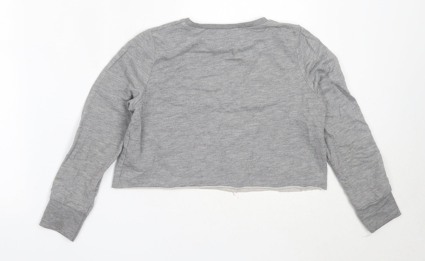 Matalan Girls Grey  Cotton Pullover Sweatshirt Size 9 Years