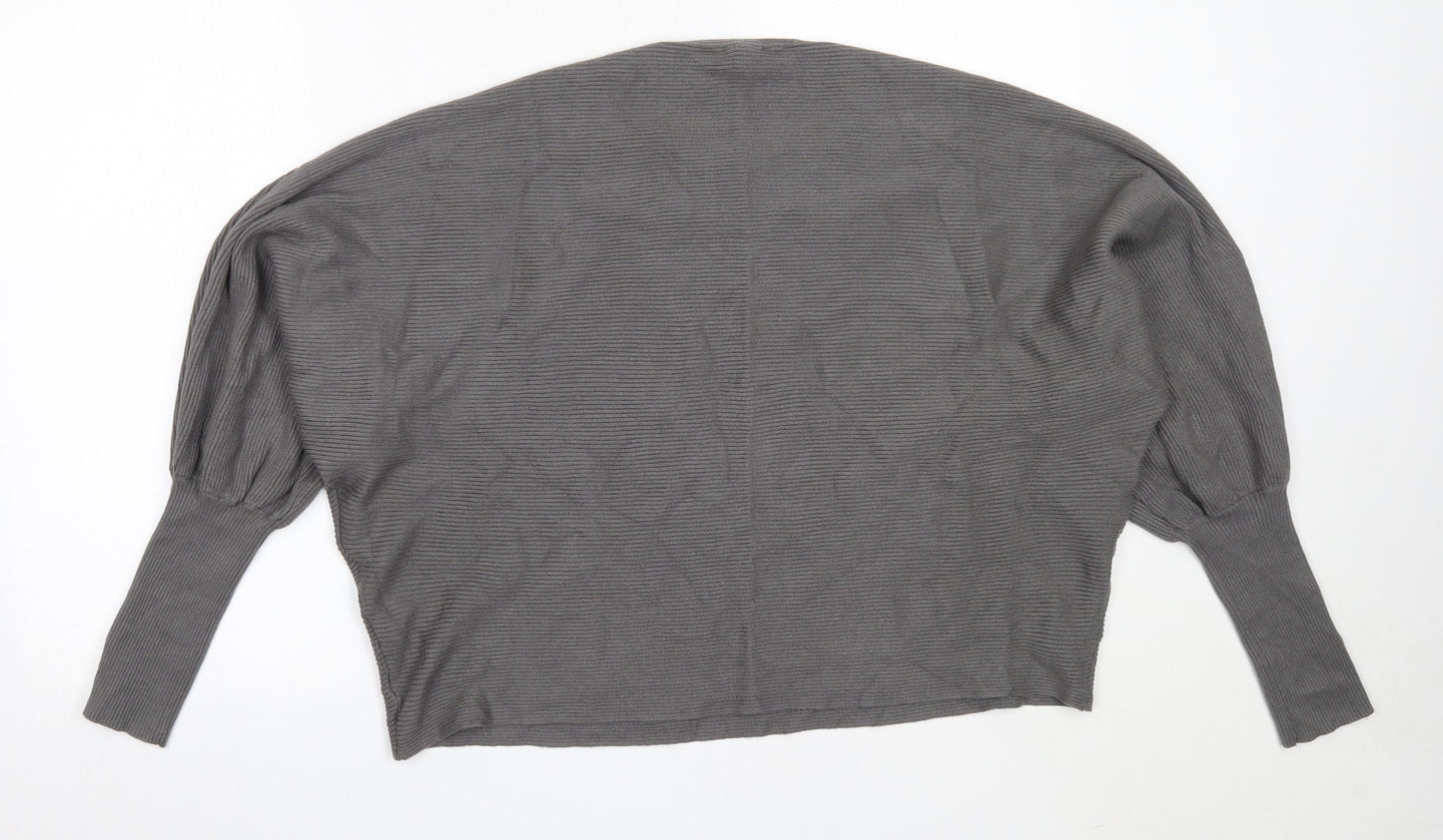 Primark Womens Grey Round Neck  Viscose Pullover Jumper Size XL