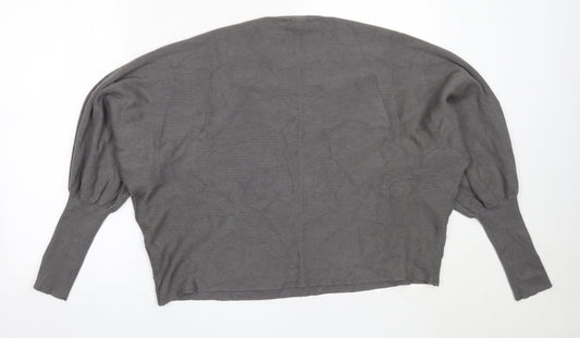Primark Womens Grey Round Neck  Viscose Pullover Jumper Size XL