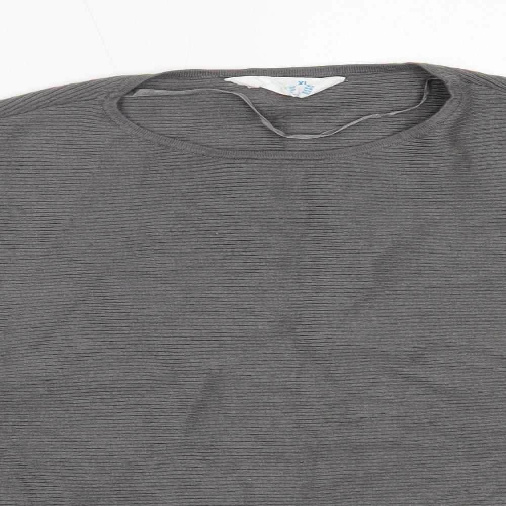 Primark Womens Grey Round Neck  Viscose Pullover Jumper Size XL