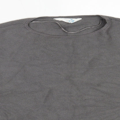 Primark Womens Grey Round Neck  Viscose Pullover Jumper Size XL