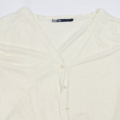 Womens UK Size L EWM Ivory Cardigan Jumper