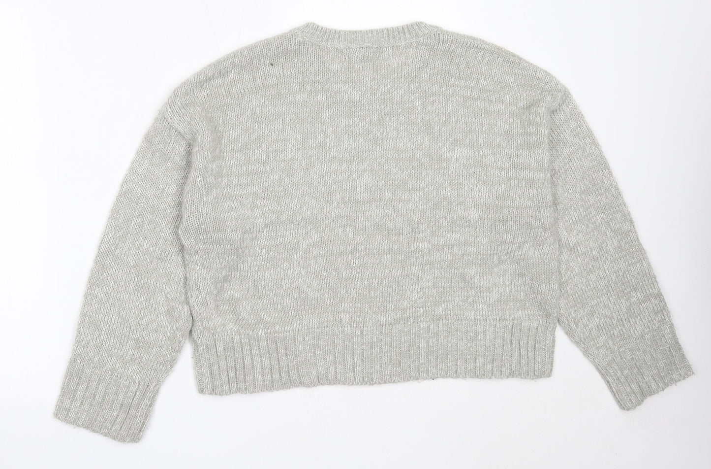 Womens UK Size M New Look Grey Pullover Jumper