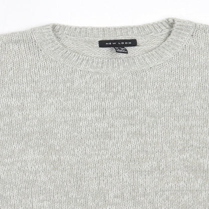 Womens UK Size M New Look Grey Pullover Jumper