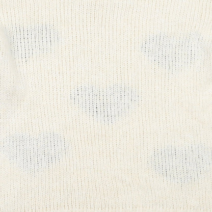 George Womens Ivory Round Neck  Acrylic Pullover Jumper Size M