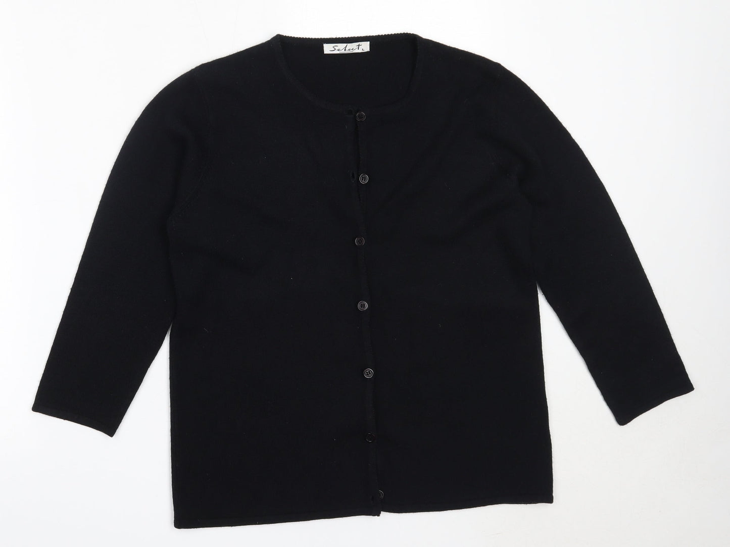 Womens UK Size L Select Black Cardigan Jumper