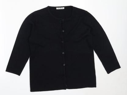 Womens UK Size L Select Black Cardigan Jumper