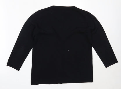 Womens UK Size L Select Black Cardigan Jumper