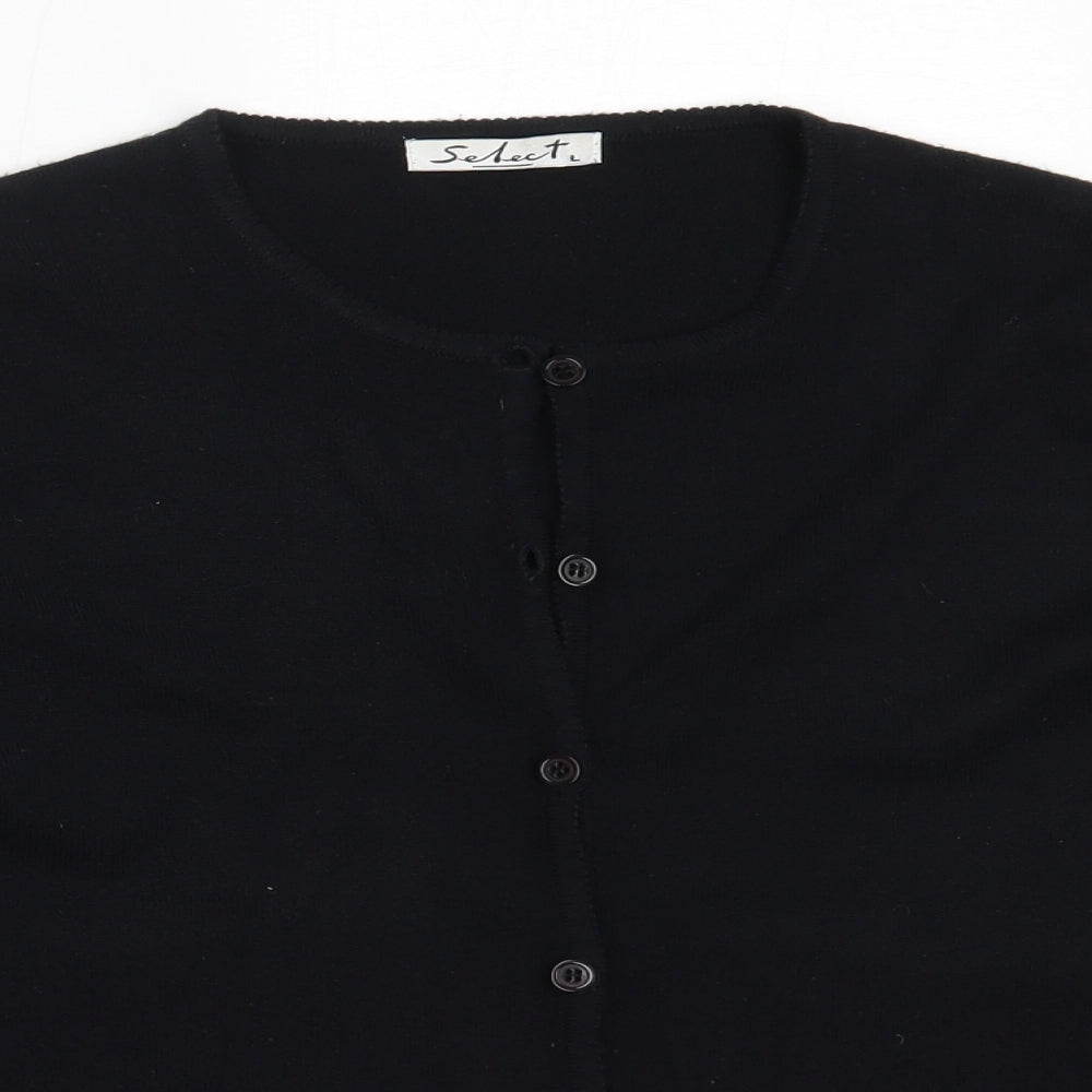 Womens UK Size L Select Black Cardigan Jumper