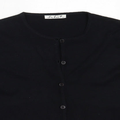 Womens UK Size L Select Black Cardigan Jumper