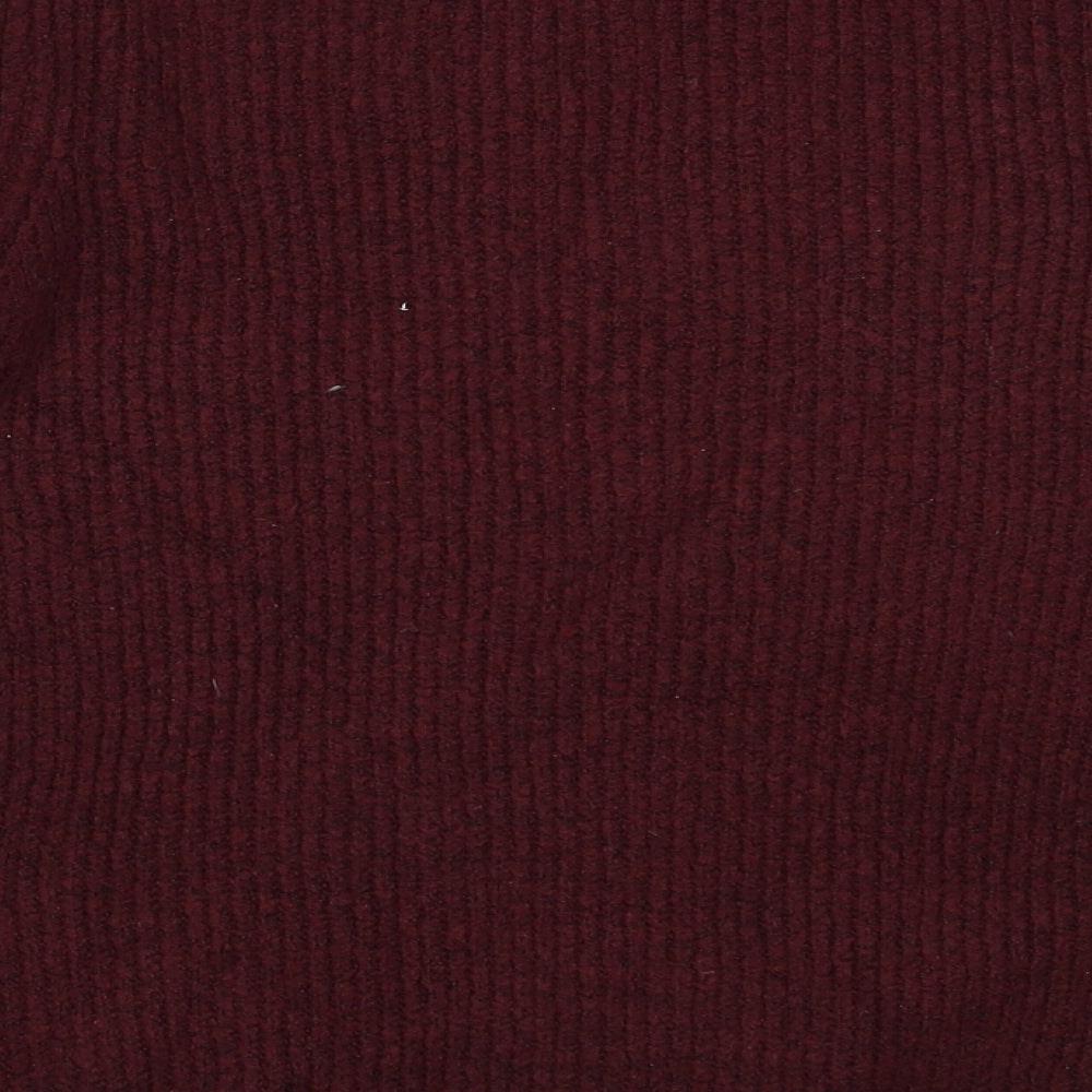 George Womens Red Round Neck  Acrylic Pullover Jumper Size M