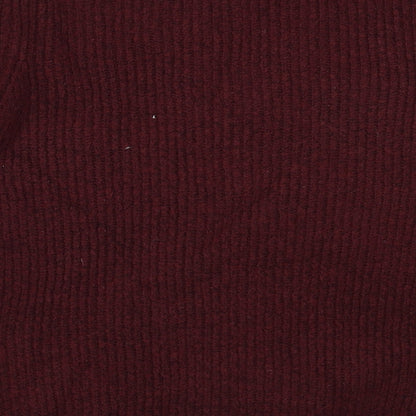 George Womens Red Round Neck  Acrylic Pullover Jumper Size M