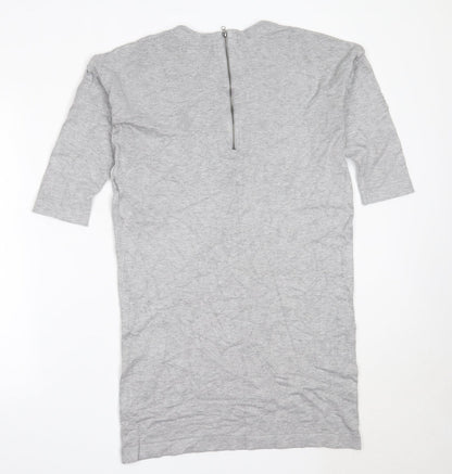 Vera Moda Womens Grey  Viscose Jumper Dress  Size M  Round Neck
