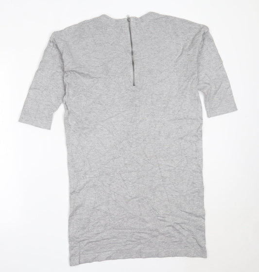 Vera Moda Womens Grey  Viscose Jumper Dress  Size M  Round Neck