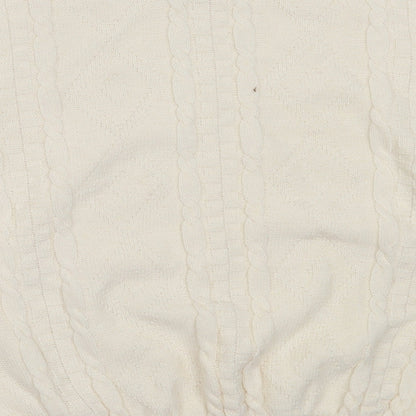 Nene Valley Womens Ivory Round Neck  Acrylic Pullover Jumper Size XL