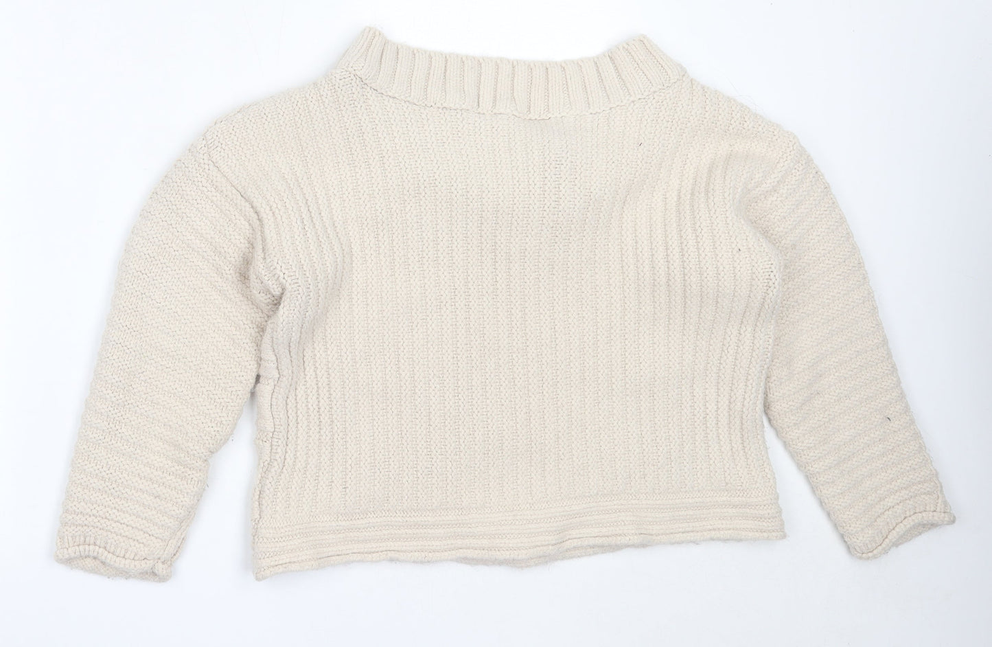 Womens UK Size M NEXT Beige Pullover Jumper