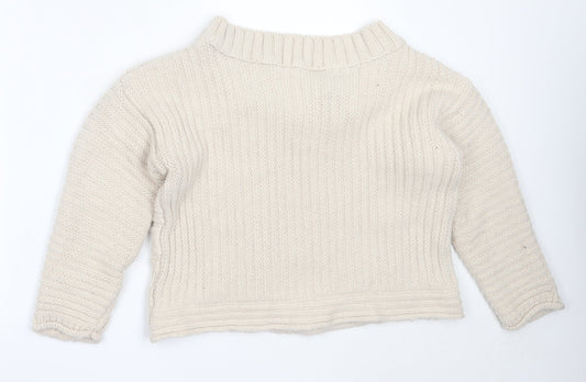 Womens UK Size M NEXT Beige Pullover Jumper