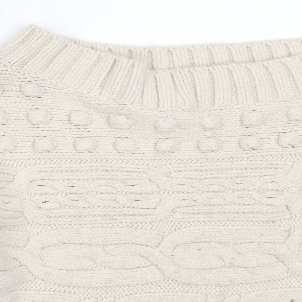 Womens UK Size M NEXT Beige Pullover Jumper