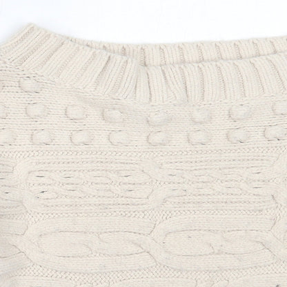 Womens UK Size M NEXT Beige Pullover Jumper