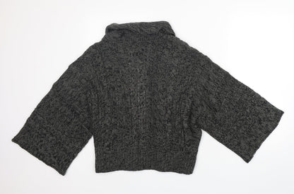 Womens UK Size L Internacionale Grey Cardigan Jumper