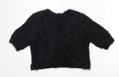M&S Girls Black   Jacket Coat Size 14 Years