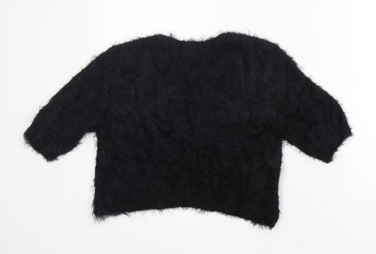 M&S Girls Black   Jacket Coat Size 14 Years
