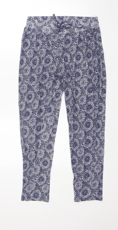 Womens UK Size 12 M&S Regular Fit  Blue Trousers