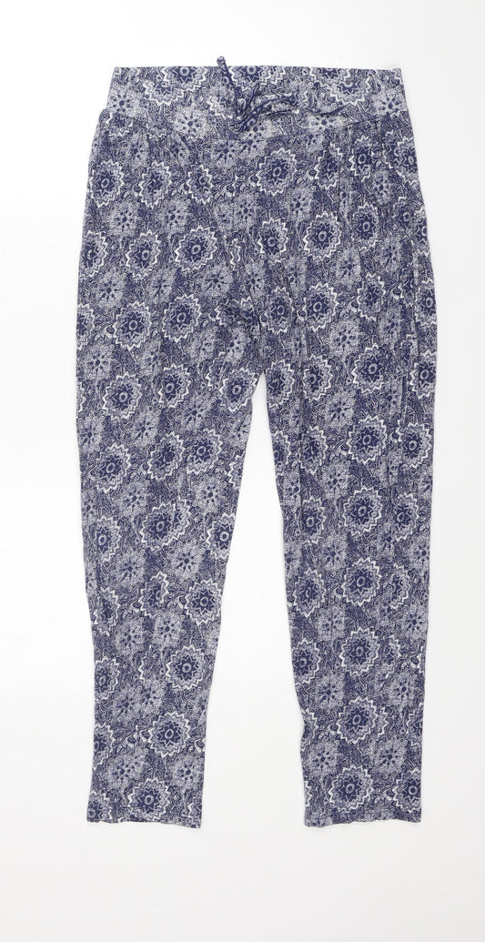 Womens UK Size 12 M&S Regular Fit  Blue Trousers