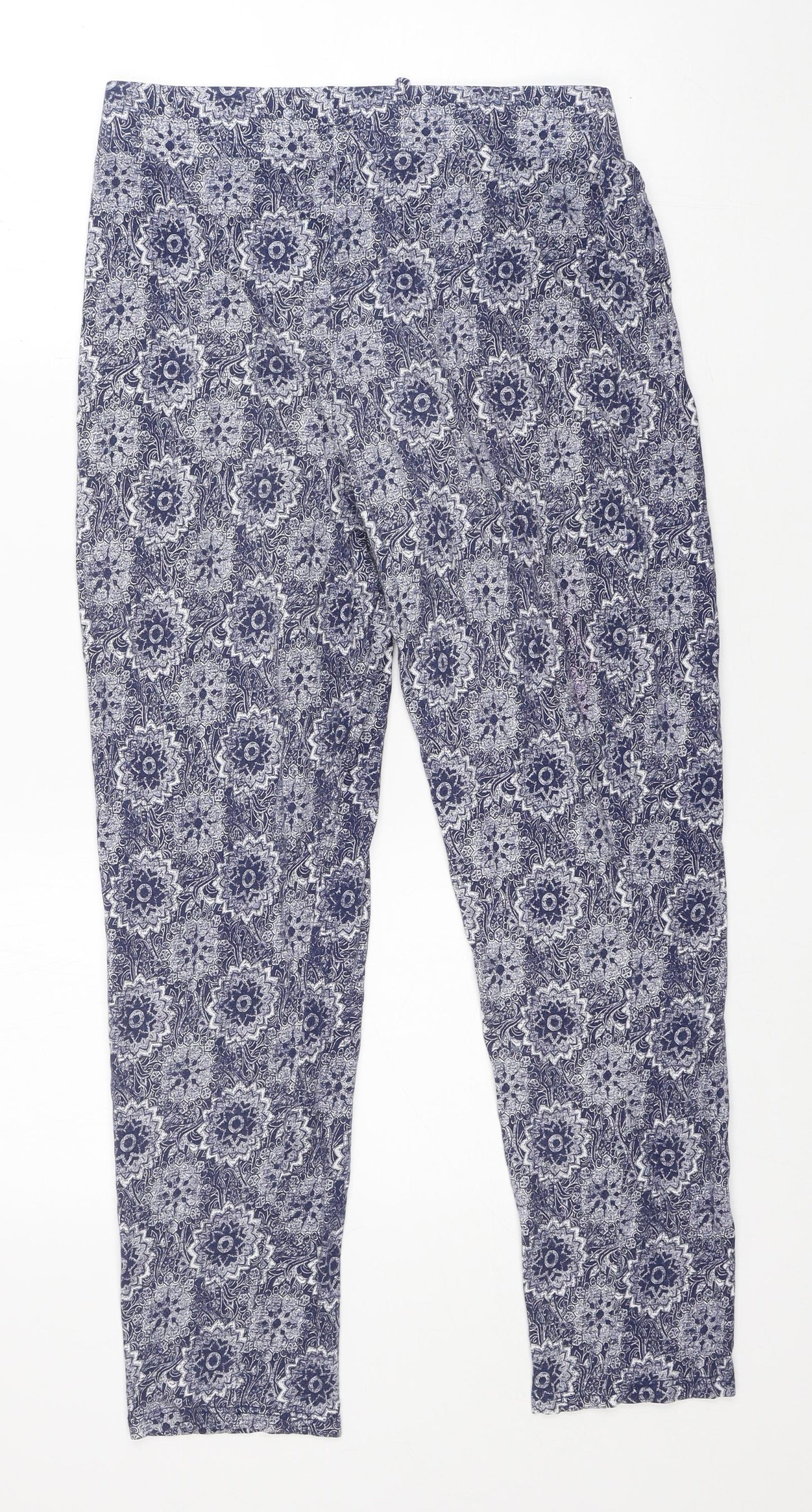 Womens UK Size 12 M&S Regular Fit  Blue Trousers