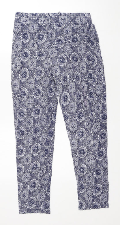 Womens UK Size 12 M&S Regular Fit  Blue Trousers