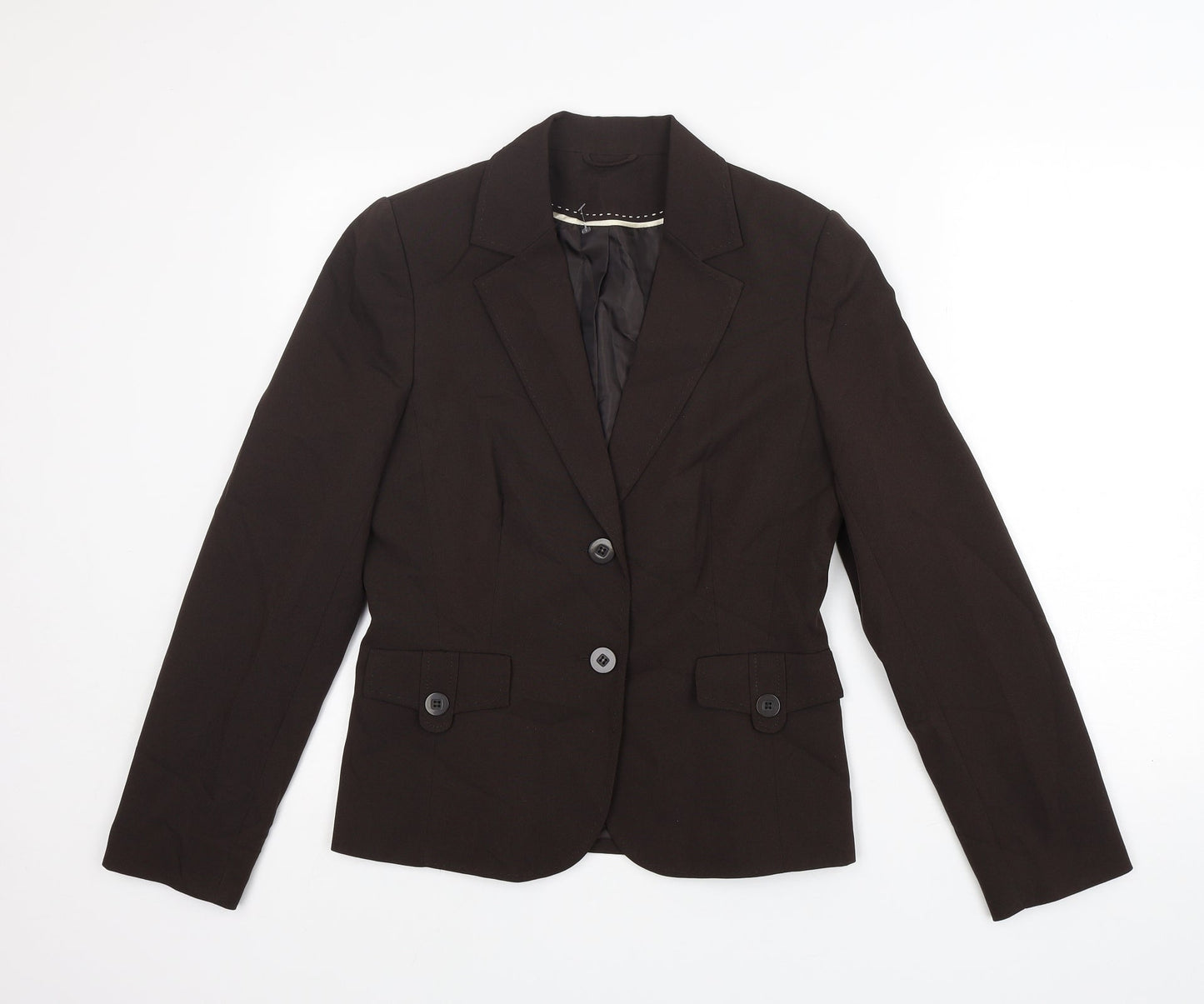 Dorothy Perkins Womens Brown  Polyester Jacket Suit Jacket    - Fake pockets