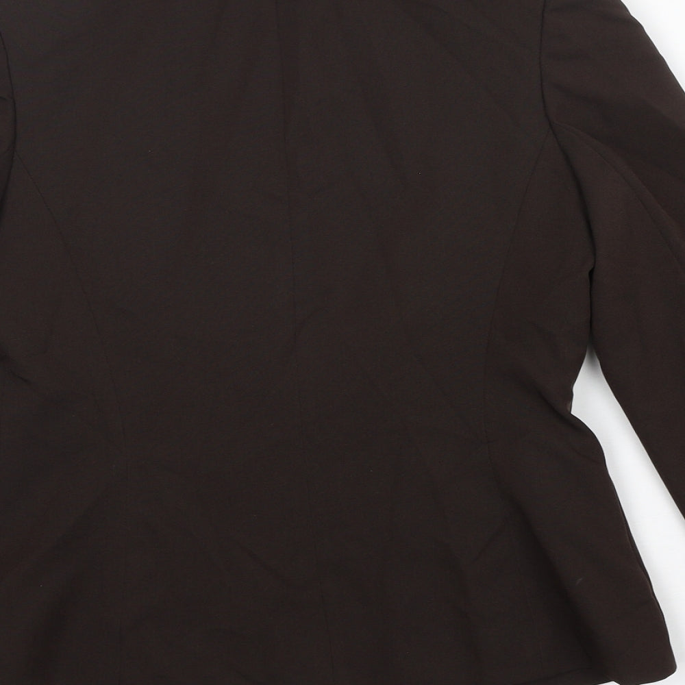 Dorothy Perkins Womens Brown  Polyester Jacket Suit Jacket    - Fake pockets