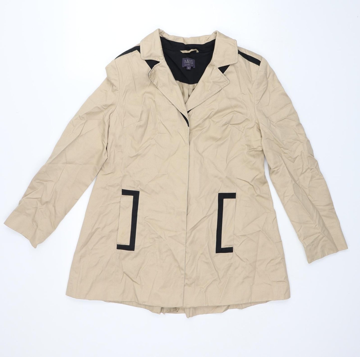 Womens UK Size 10 M&S Brown Anorak Coat