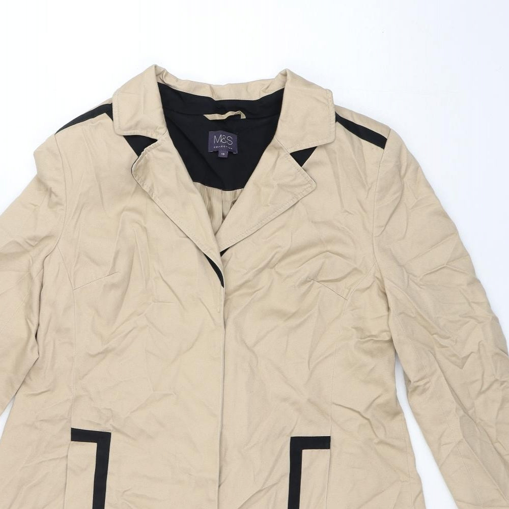 Womens UK Size 10 M&S Brown Anorak Coat