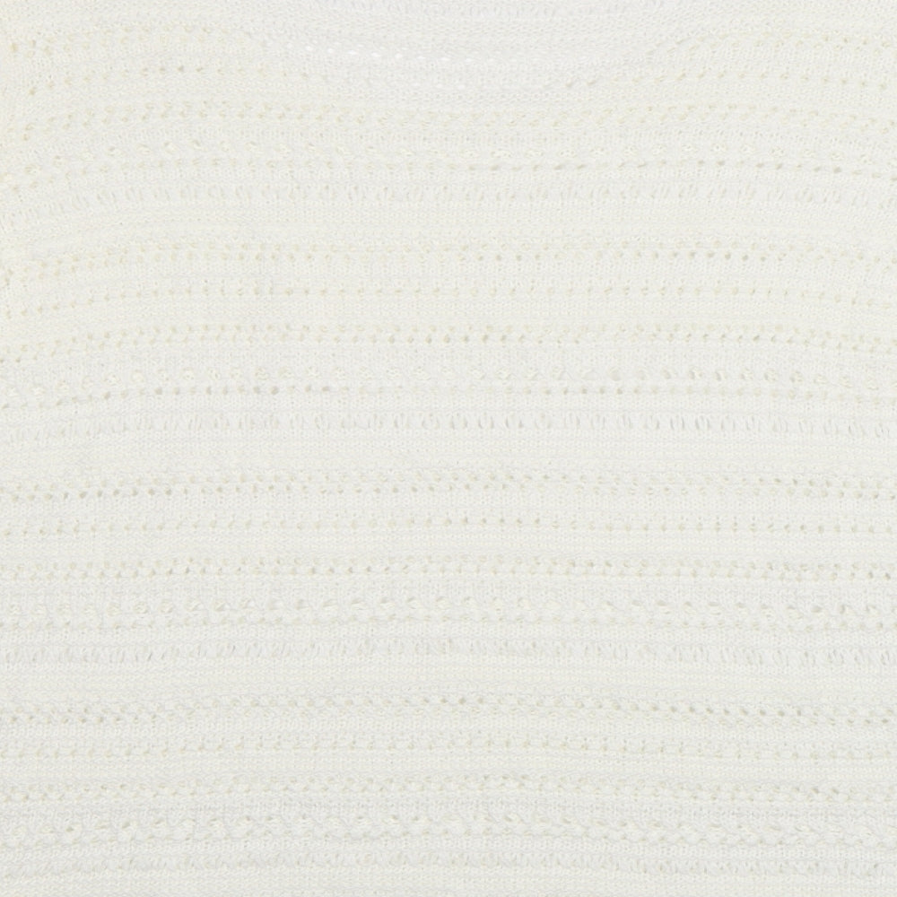 George Womens White   Acrylic Pullover Jumper Size 16   - Loose Fit