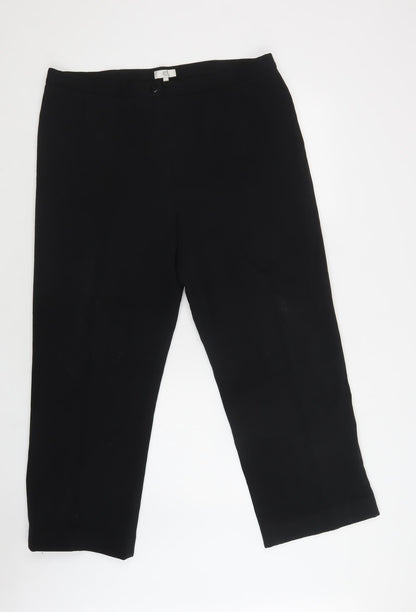 CC Womens Black  Polyester Dress Pants Trousers Size 18 L25 in Regular Button