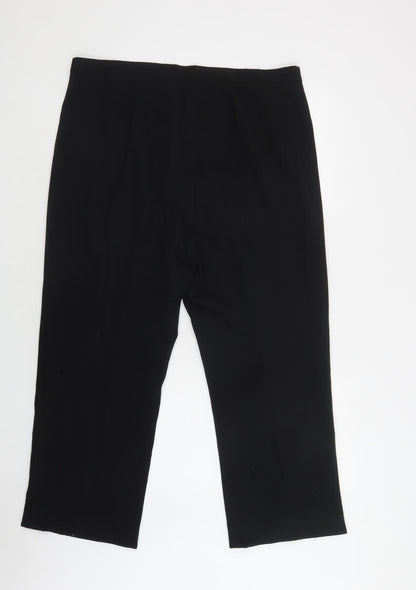 CC Womens Black  Polyester Dress Pants Trousers Size 18 L25 in Regular Button