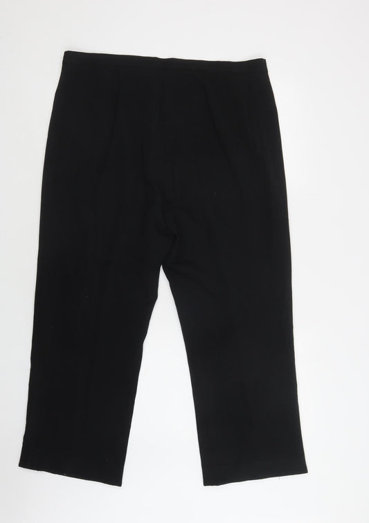 CC Womens Black  Polyester Dress Pants Trousers Size 18 L25 in Regular Button