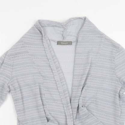 Womens UK Size S Oasis Blue Cardigan Jumper
