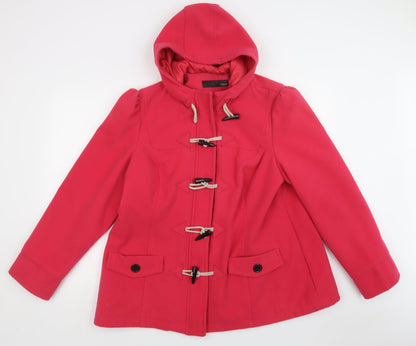 Womens UK Size L NEXT Pink Pea Coat