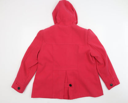 Womens UK Size L NEXT Pink Pea Coat