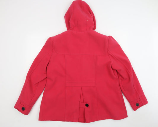 Womens UK Size L NEXT Pink Pea Coat