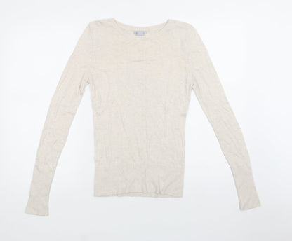 Womens UK Size S H&M Beige Pullover Jumper