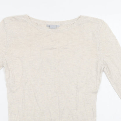 Womens UK Size S H&M Beige Pullover Jumper