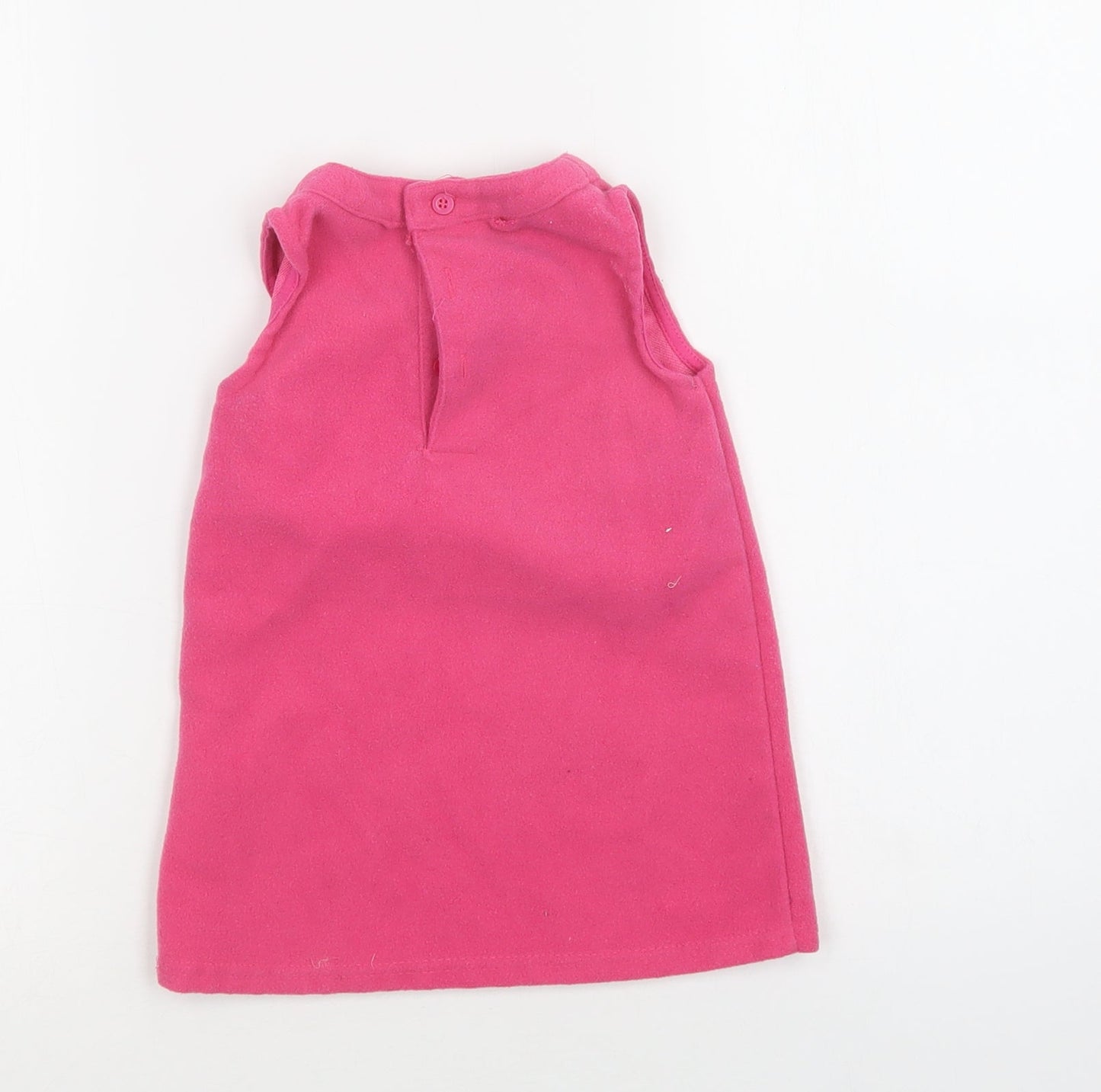 Disney Baby Pink  Polyester A-Line  Size 12-18 Months  Crew Neck Button - Mickey Mouse