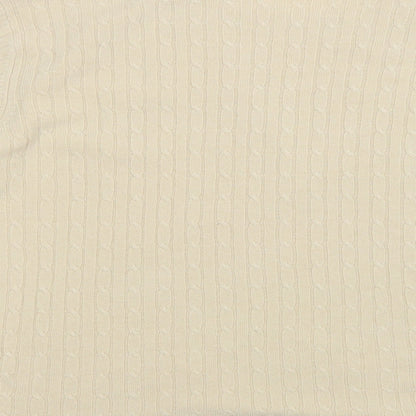 Carolyn Taylor Womens Beige V-Neck  Acrylic Cardigan Jumper Size L