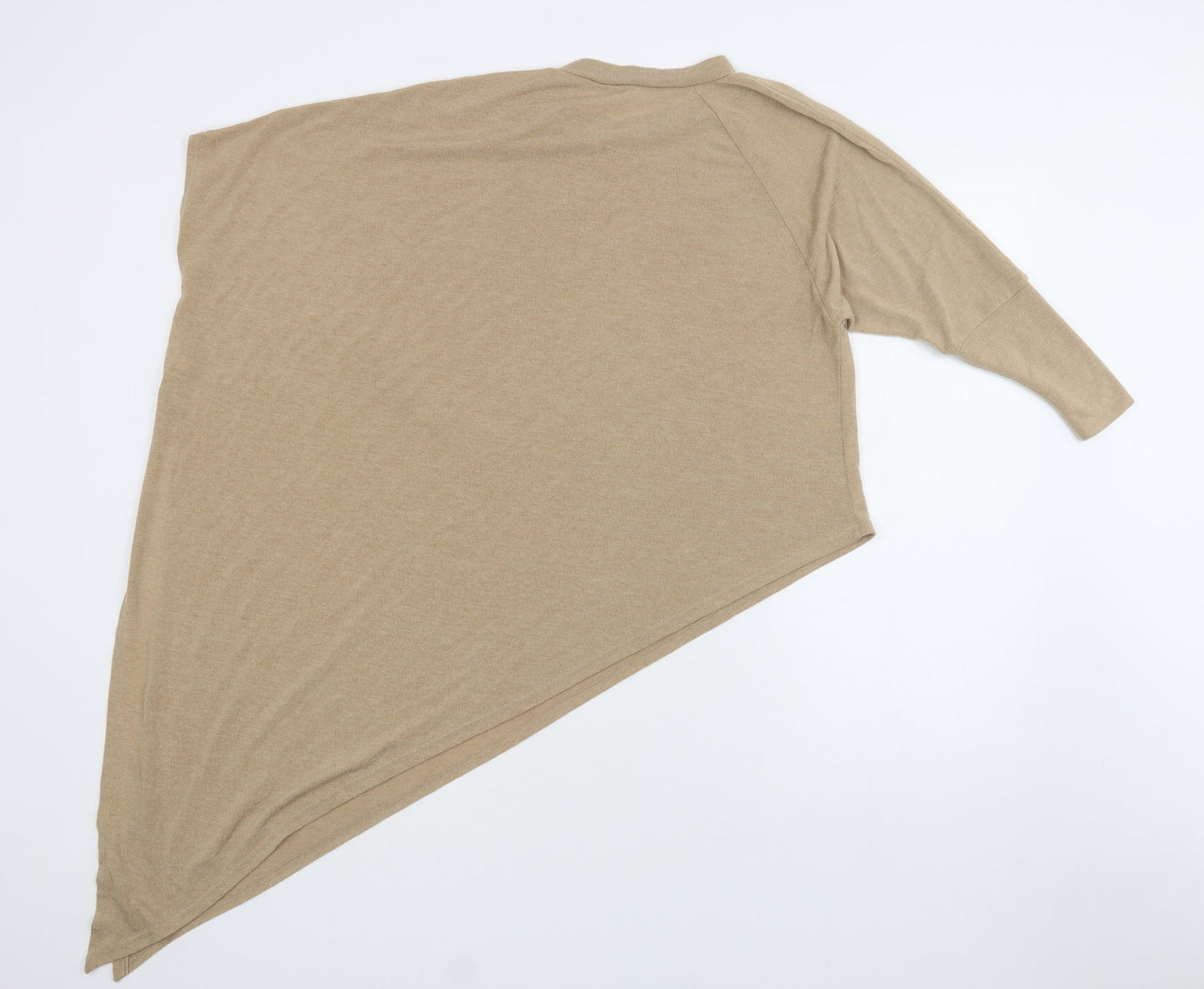 River Island Womens Beige Crew Neck  Polyester Tunic Jumper Size 6