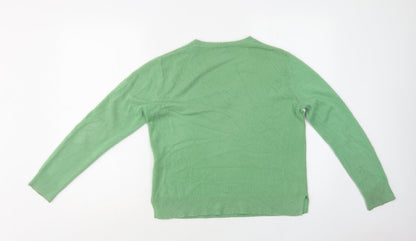 Womens UK Size 12 M&S Green Pullover Jumper